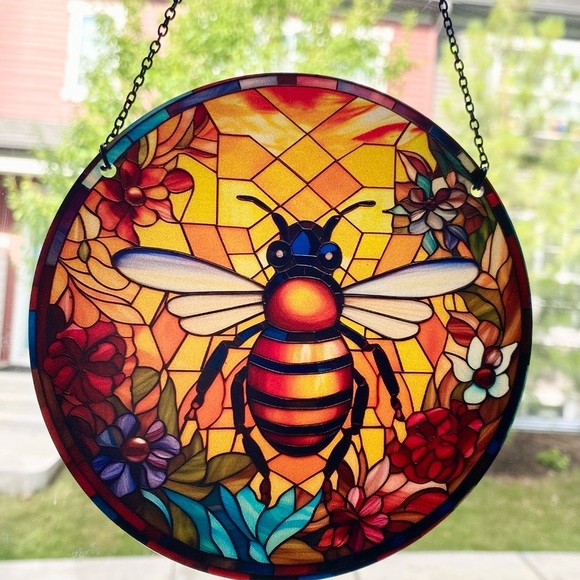 Other - ❤️2 for $25❤️ bumble bee hanging window acrylic suncatcher